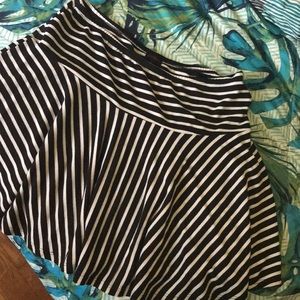 shameless Skirts - Black white striped skater skirt large shameless Skirts - Black white striped skater skirt large